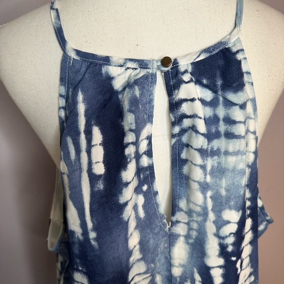 NEW Blue Tie Dye A Line Halter Dress w/ pockets XL - Picture 6 of 7